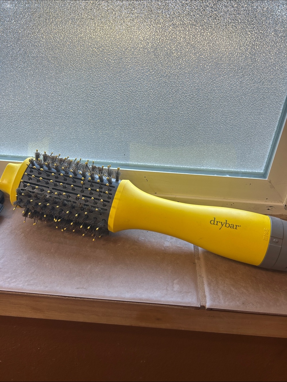 Drybar Yellow Round Vent Brush with Gold-Tip Bristles